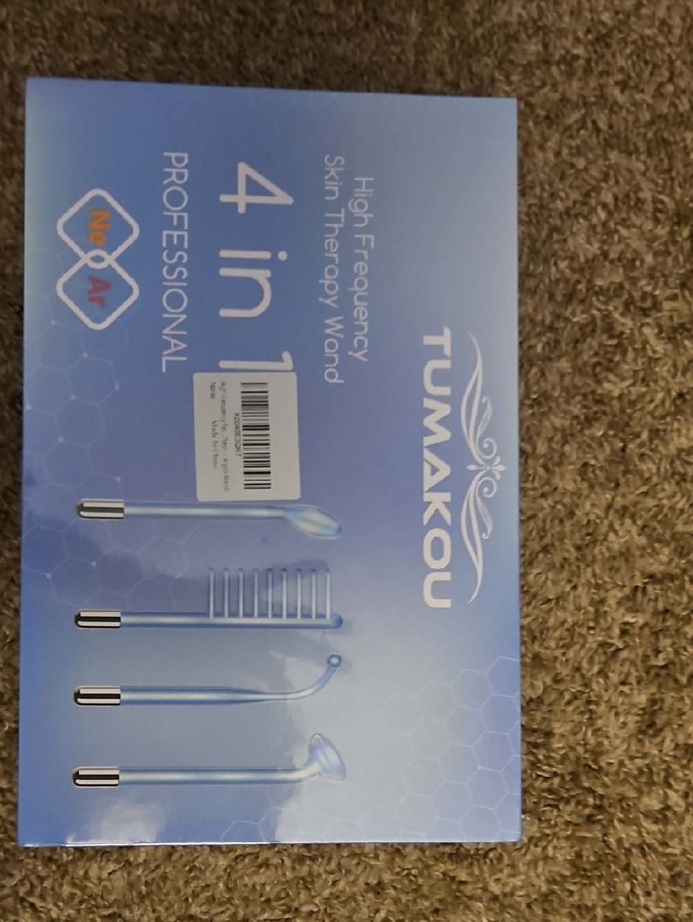 TUMAKOU 4-in-1 High Frequency Skin Therapy Wand - Light Blue